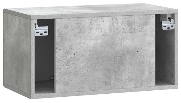 Fali TV szekrény Betonszürke 59,5 x 31 x 30 cm Szerelt Fa