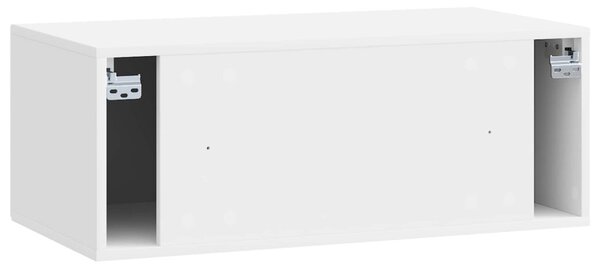 Fali TV szekrény Magasfényű Fehér 78,5 x 41 x 30 cm Szerelt Fa