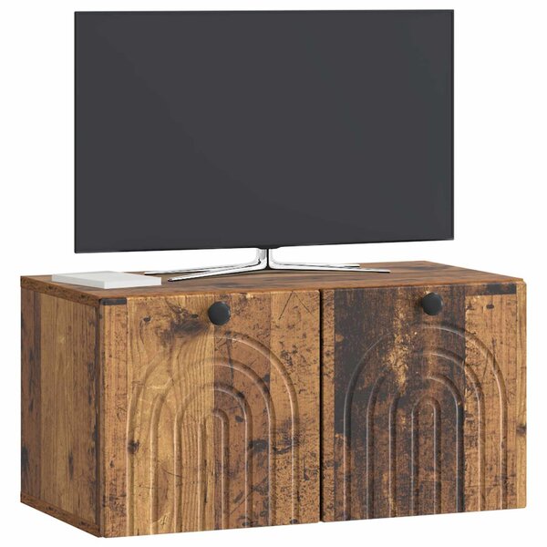 Fali TV szekrény Antik Fa 59,5 x 31 x 30 cm Szerelt Fa