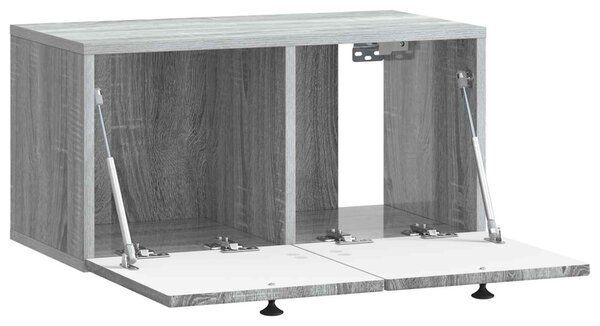 Fali TV szekrény Szürke Sonoma 59,5 x 31 x 30 cm Szerelt Fa