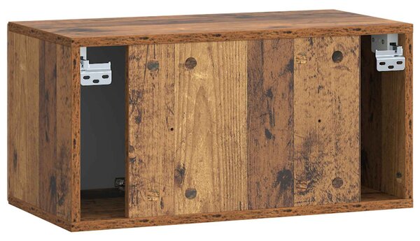 Fali TV szekrény Antik Fa 59,5 x 31 x 30 cm Szerelt Fa