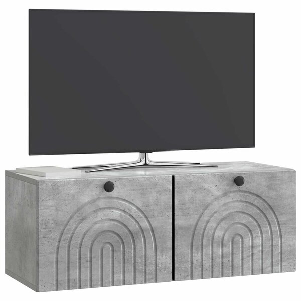 Fali TV szekrény Betonszürke 78,5 x 31 x 30 cm Szerelt Fa
