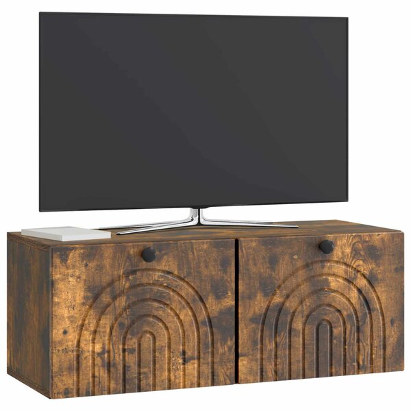 Fali TV szekrény Füstös Tölgy 78,5 x 31 x 30 cm Szerelt Fa
