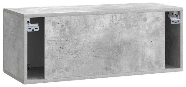 Fali TV szekrény Betonszürke 78,5 x 31 x 30 cm Szerelt Fa
