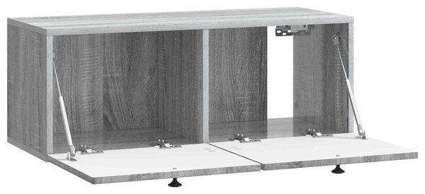 Fali TV szekrény Szürke Sonoma 78,5 x 31 x 30 cm Szerelt Fa