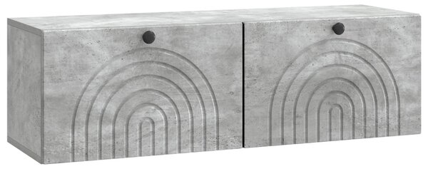 Fali TV szekrény Betonszürke 98 x 31 x 30 cm Szerelt Fa