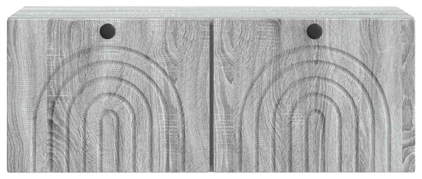 Fali TV szekrény Szürke Sonoma 78,5 x 31 x 30 cm Szerelt Fa