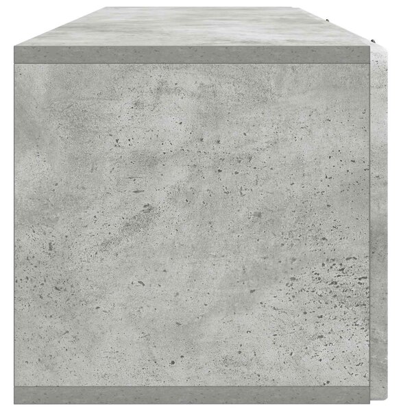 Fali TV szekrény Betonszürke 98 x 31 x 30 cm Szerelt Fa