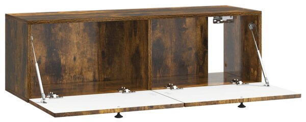 Fali TV szekrény Füstös Tölgy 98 x 31 x 30 cm Szerelt Fa