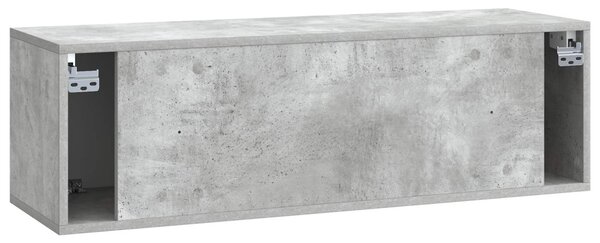 Fali TV szekrény Betonszürke 98 x 31 x 30 cm Szerelt Fa