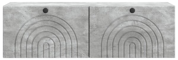 Fali TV szekrény Betonszürke 98 x 31 x 30 cm Szerelt Fa