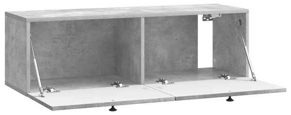 Fali TV szekrény Betonszürke 98 x 31 x 30 cm Szerelt Fa