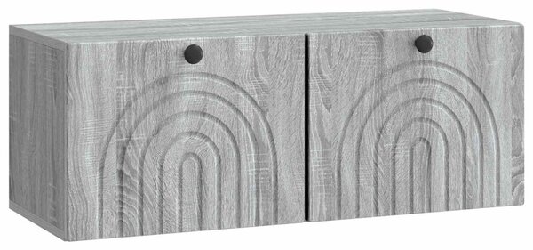 Fali TV szekrény Szürke Sonoma 78,5 x 31 x 30 cm Szerelt Fa
