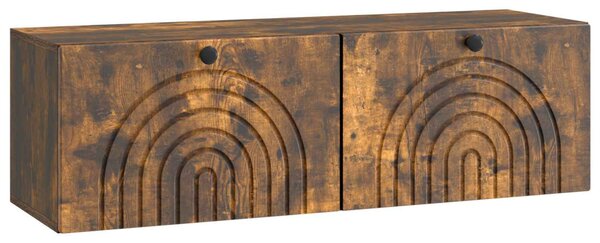 Fali TV szekrény Füstös Tölgy 98 x 31 x 30 cm Szerelt Fa