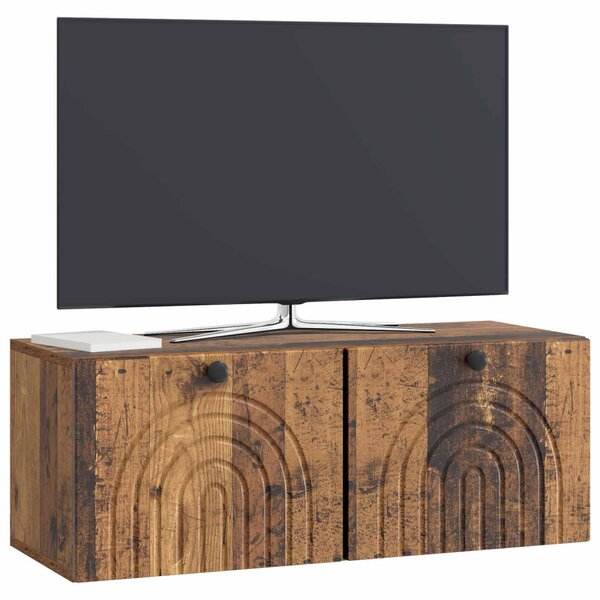 Fali TV szekrény Antik Fa 78,5 x 31 x 30 cm Szerelt Fa