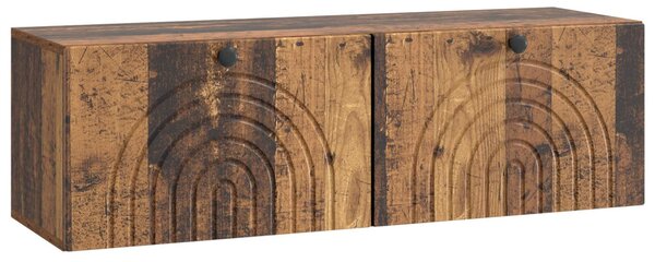 Fali TV szekrény Antik Fa 98 x 31 x 30 cm Szerelt Fa