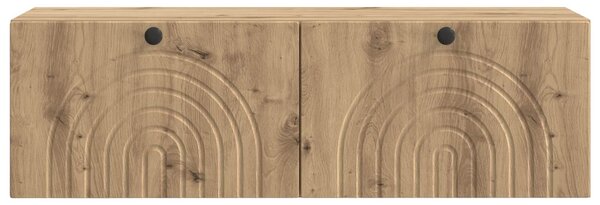 Fali TV szekrény Kézműves Tölgy 98 x 31 x 30 cm Szerelt Fa