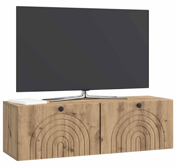 Fali TV szekrény Kézműves Tölgy 98 x 31 x 30 cm Szerelt Fa