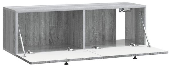 Fali TV szekrény Szürke Sonoma 98 x 31 x 30 cm Szerelt Fa
