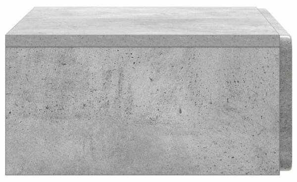 Fali oldaltábla Betonszürke 59 x 34,5 x 17 cm Szerelt Fa