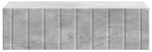 Fali oldaltábla Betonszürke 59 x 34,5 x 17 cm Szerelt Fa