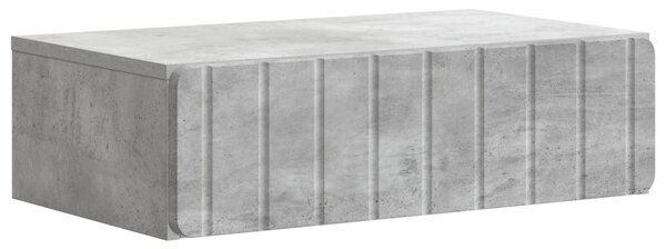 Fali oldaltábla Betonszürke 59 x 34,5 x 17 cm Szerelt Fa