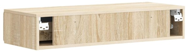 Fali oldaltábla Sonoma Tölgy 87,5 x 34,5 x 17 cm Szerelt Fa