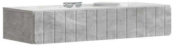 Fali oldaltábla Betonszürke 87,5 x 34,5 x 17 cm Szerelt Fa