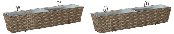 Erkély 2 pcs 80 x 17 x 17 cm Fém