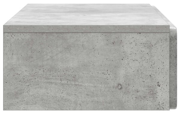 Fali oldaltábla Betonszürke 87,5 x 34,5 x 17 cm Szerelt Fa