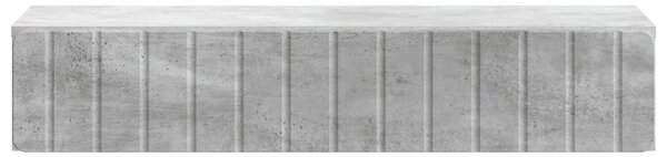 Fali oldaltábla Betonszürke 87,5 x 34,5 x 17 cm Szerelt Fa