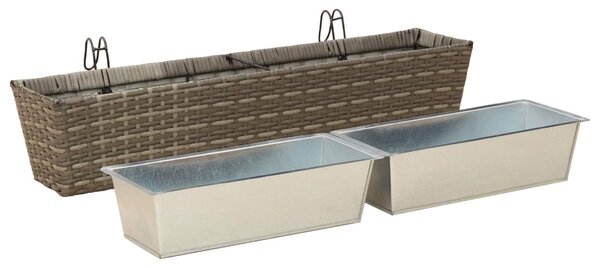 Erkély 2 pcs 80 x 17 x 17 cm Fém