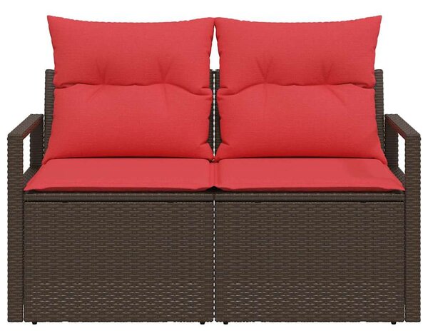 Kerti kanapé párnával 120 x 62 x 69 cm polirattan