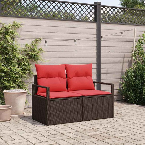 Kerti kanapé párnával 120 x 62 x 69 cm polirattan