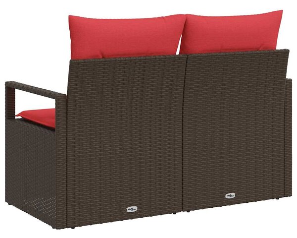 Kerti kanapé párnával 120 x 62 x 69 cm polirattan