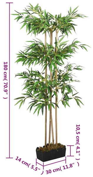 Zöld mű bambusz fa 1216 levéllel 180 cm