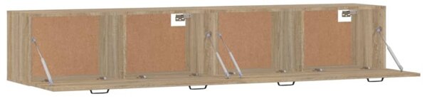 2 db sonoma tölgy színű szerelt fa faliszekrény 100x36,5x35 cm