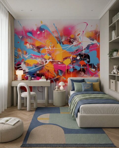 Fotótapéta Élénk színek absztrakt fröccsenése, Fotótapéta absztrakt, w02219 : Uwalls.hu