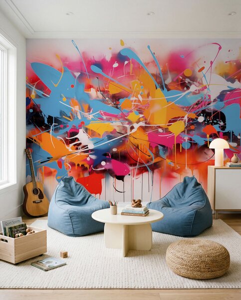Fotótapéta Élénk színek absztrakt fröccsenése, Fotótapéta absztrakt, w02219 : Uwalls.hu
