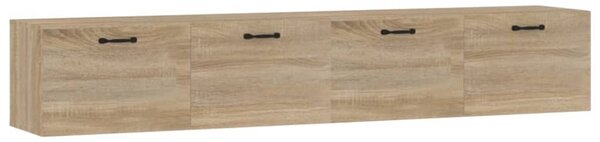 2 db sonoma tölgy színű szerelt fa faliszekrény 100x36,5x35 cm