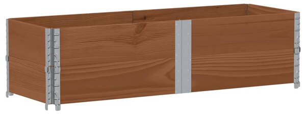 Barna tömör fenyőfa kerti növénytartó 150 x 50 cm