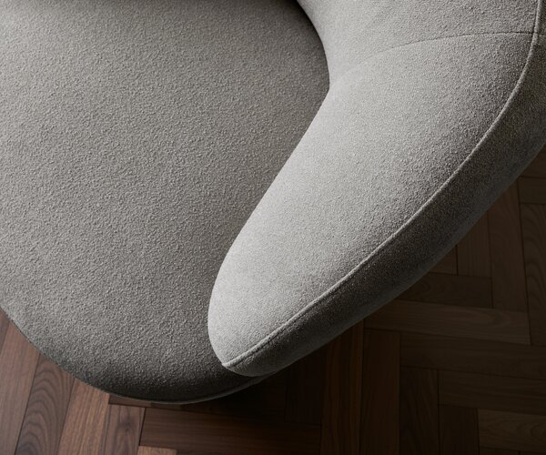 DELIFE Lounge fotel Nova 88x88 cm strukturált szövet puha szürke
