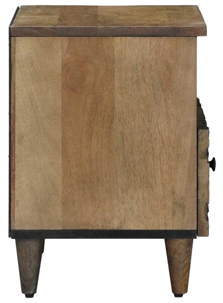 Ágytároló szekrény 2 pcs Barna 40 x 33 x 46 cm Tömör Mangófát