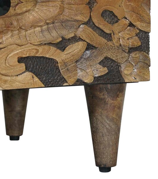 Ágytároló szekrény 2 pcs Barna 40 x 33 x 46 cm Tömör Mangófát