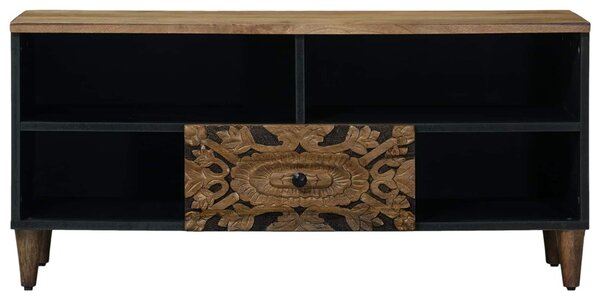 TV szekrény fiókkal Barna 100 x 33,5 x 46 cm Tömör Mangófát