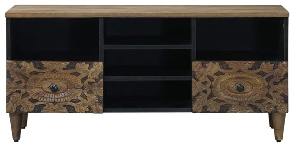 TV szekrény fiókkal Barna 100 x 33,5 x 46 cm Tömör Mangófát