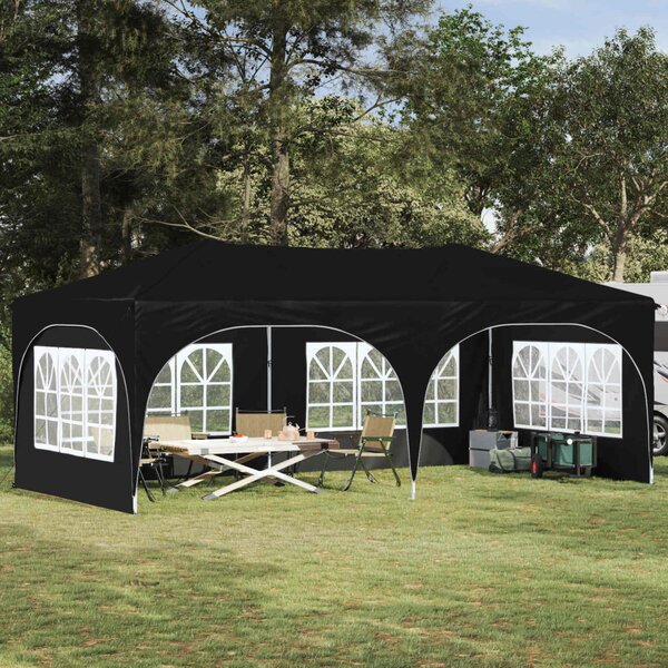 Parti sátor 575 x 288 x 245 cm Fekete Oxford Szövet