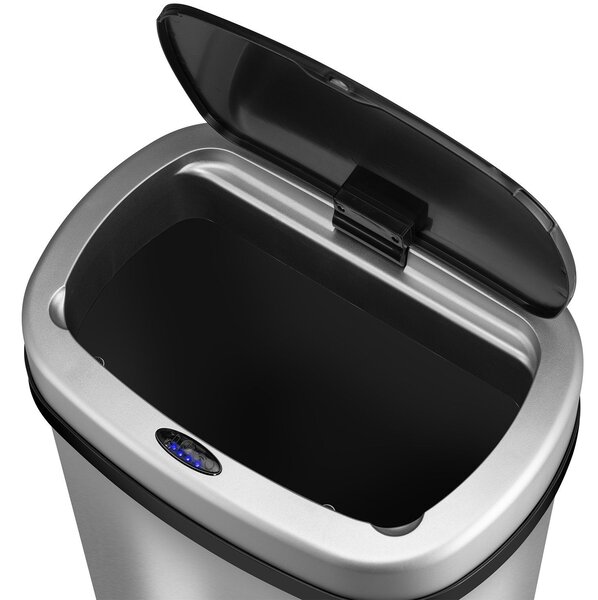 Juskys Érintésmentes szögletes szemetes 60l - ezüst