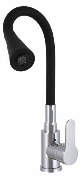 Gamma Flex 3000 Mosogató Álló Csaptelep - Rugalmas, Fekete/Króm