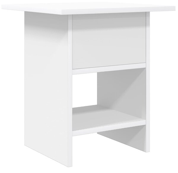 Éjjeli asztal fiókkal 2 pcs Fehér 41 x 40 x 45 cm Faanyag
